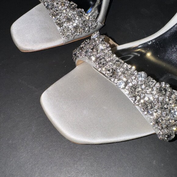 Badgley Mischka Crystal Ankle Strap Heels - Picture 5 of 6